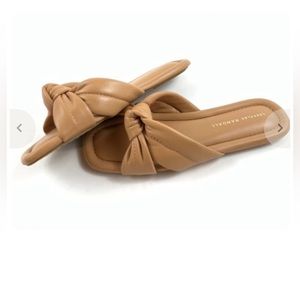 Loeffler Randal Polly puffy slide sandal in caramel. Gently used. Soft and comfy